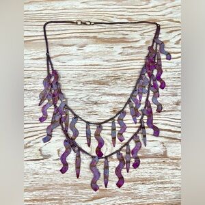 Vintage Purple with subtle gold flecks Necklace
